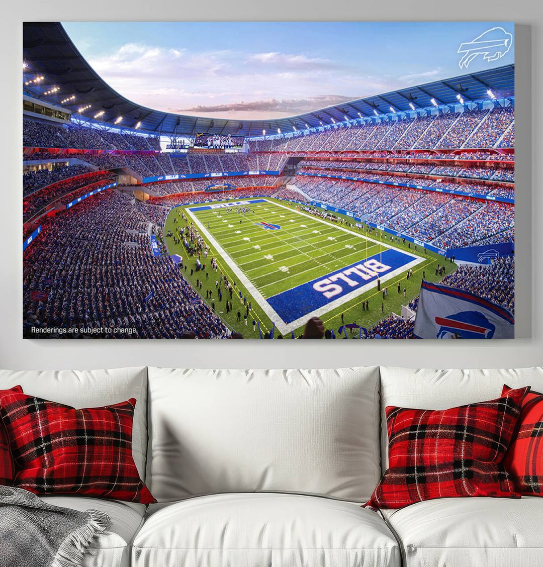 Buffalo Bills Football Team Print - Buffalo Highmark Stadium Wall Art Canvas Print