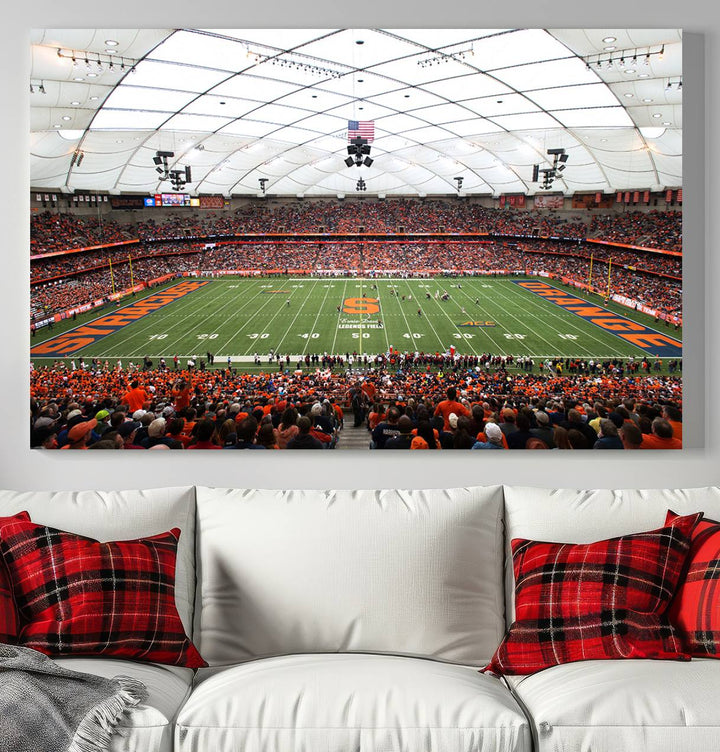 Syracuse University Orange Football Team Print - Syracuse JMA Wireless Dome Wall Art Canvas Print.