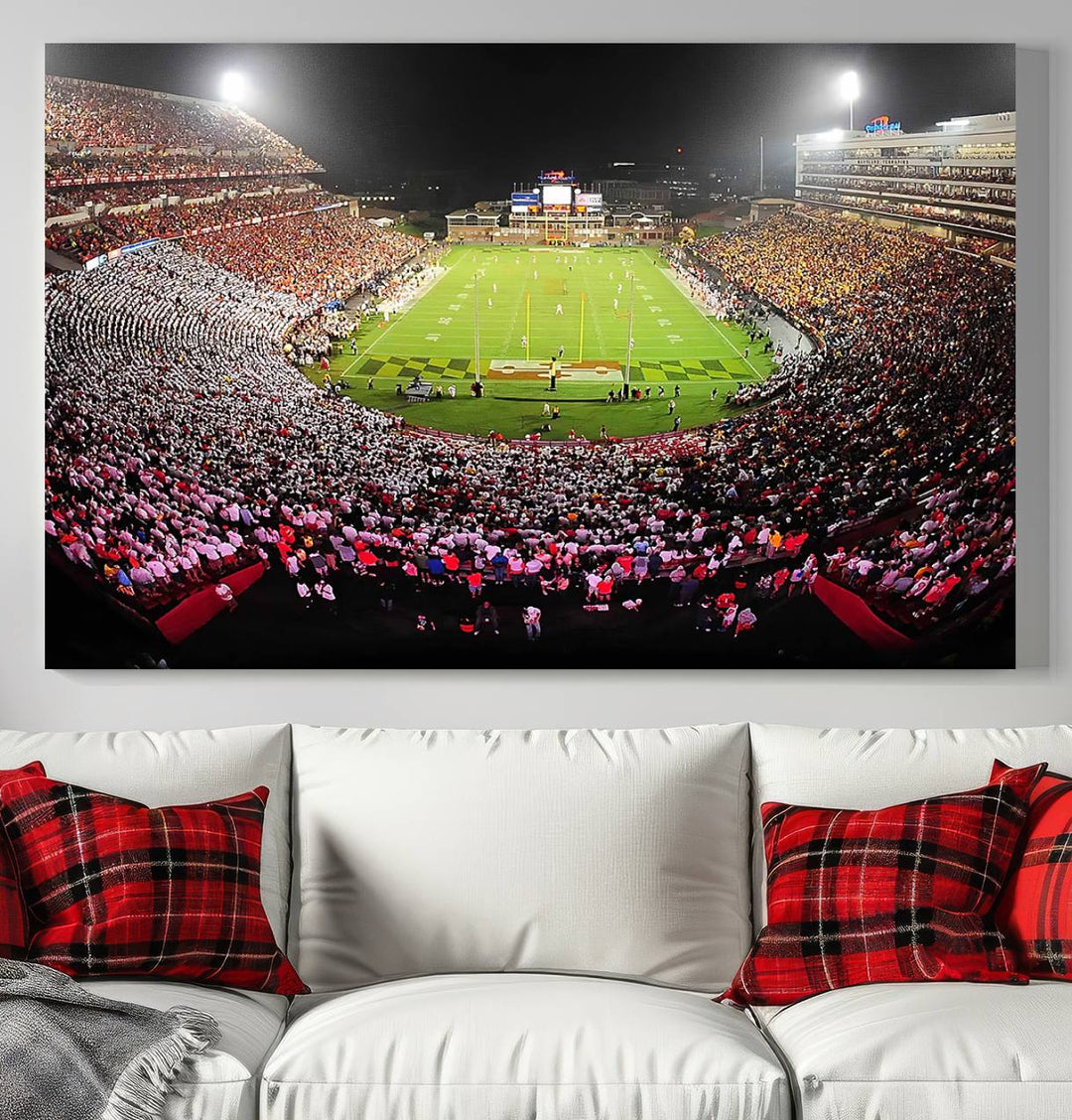 University of Maryland Terrapins Football Team Print - College Park SECU Stadium Wall Art Canvas Print