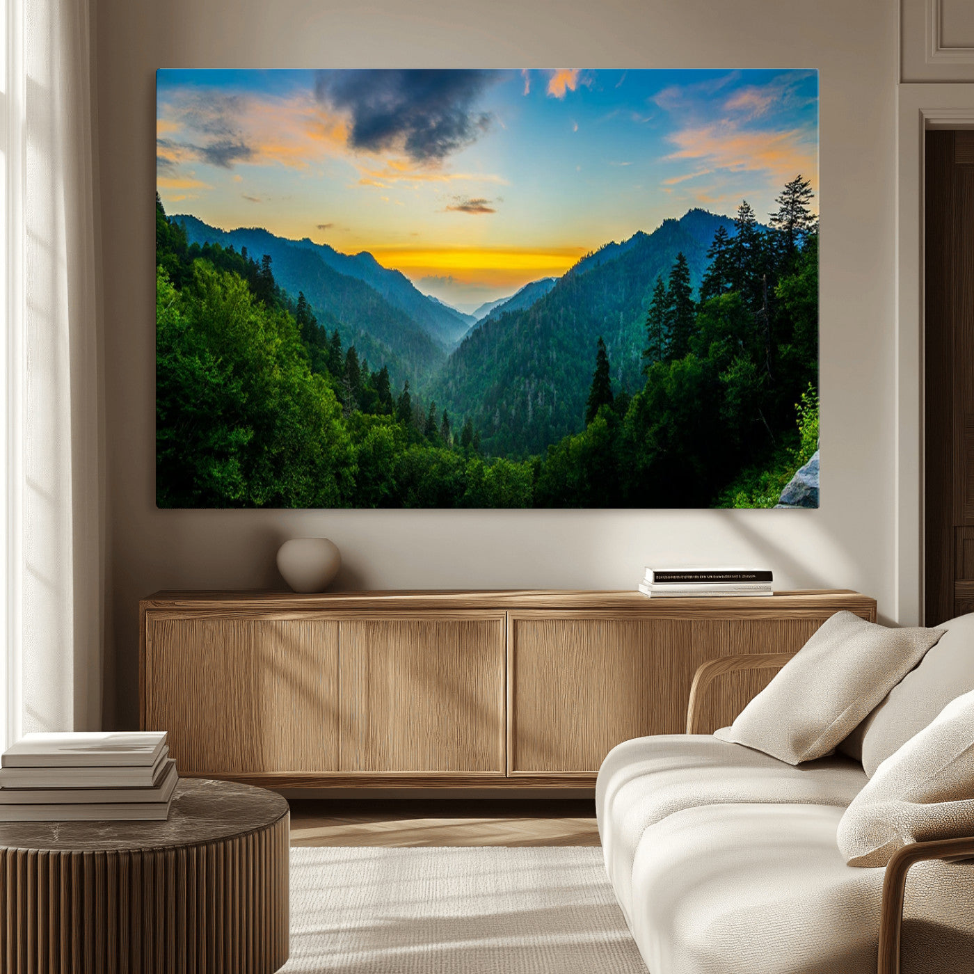 MGV-CV-36X24 - Green Forest Wall Art Canvas Print