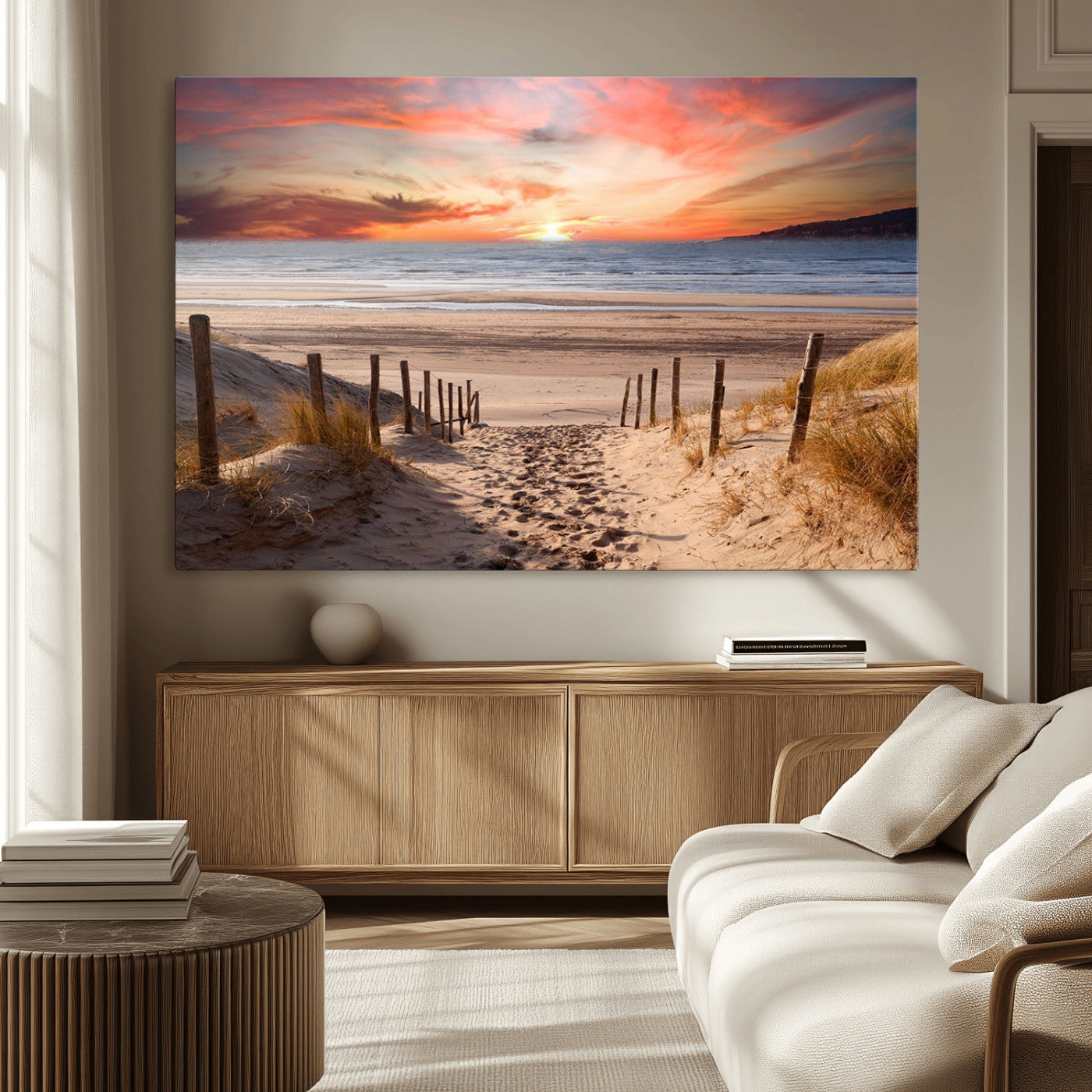 MGV-CV-36X24 - Sunset on the Sea Wall Art Canvas Print