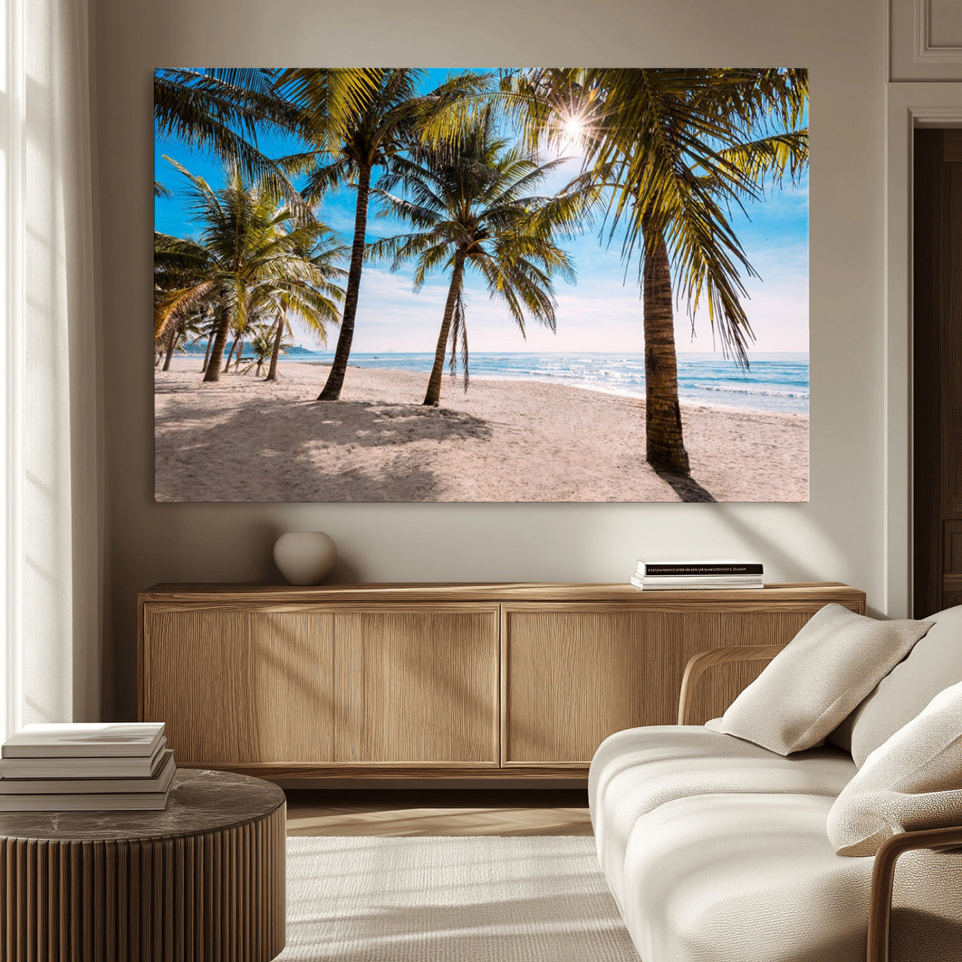 -Palm Beach Tropical Island Wall Art Canvas Print