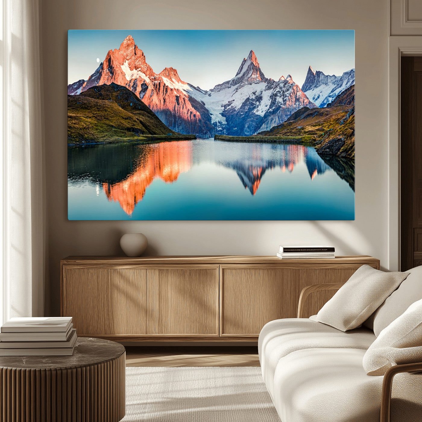 MGV-CV-36X24 - Landscape Mountain and Lake View Wall Art Canvas Print