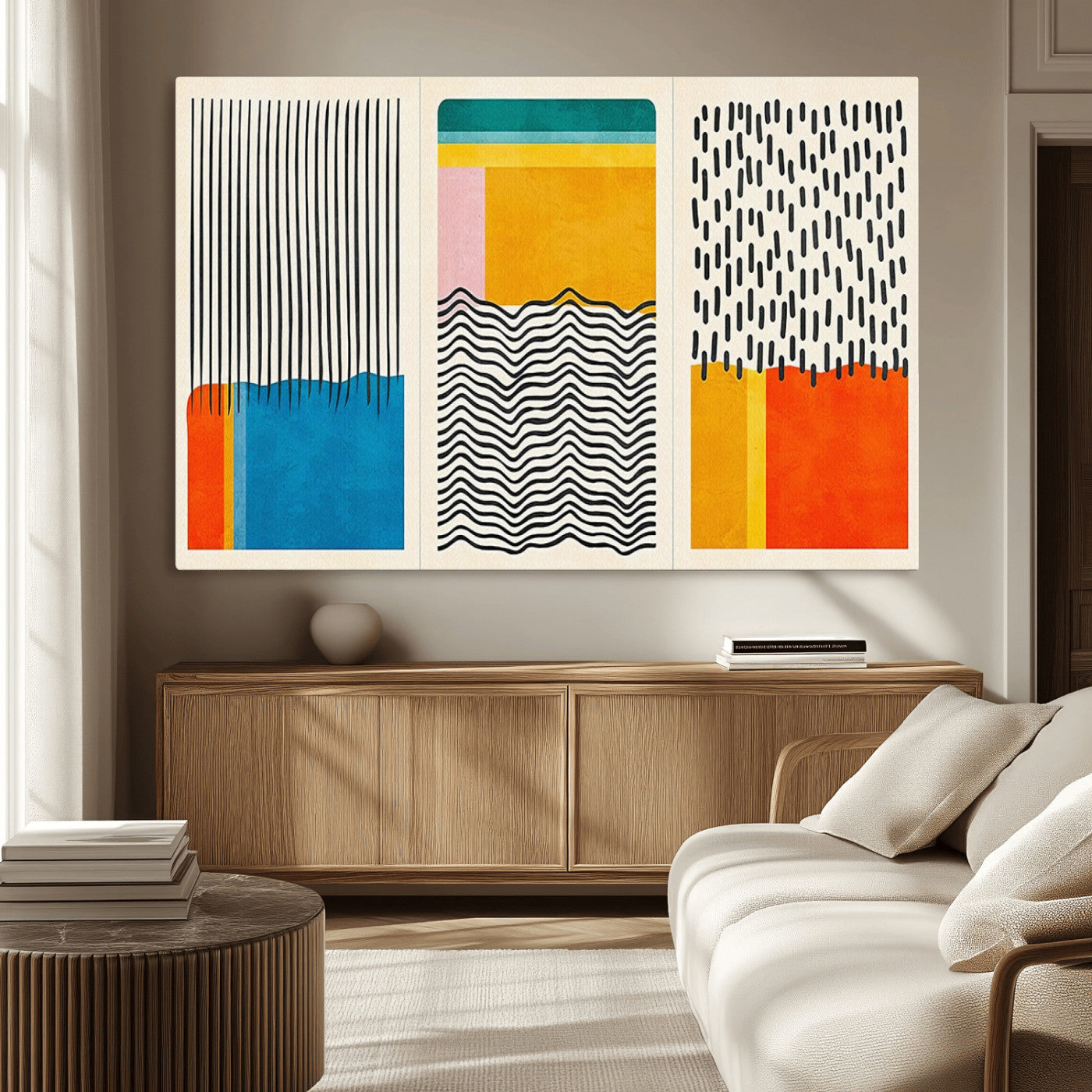 MGV-CV-36X24 - Canvas Print Wall Art Abstract Illustrs Art Boho, Framed Abstract Boho Art