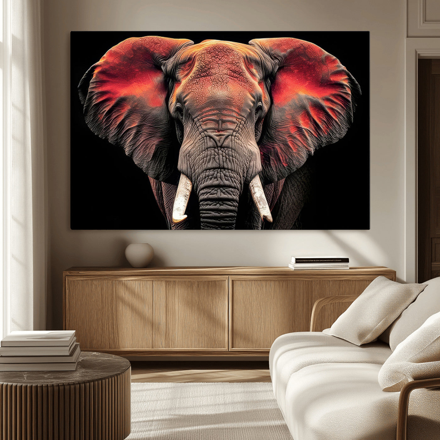-Elephant Wall Art Canvas Print