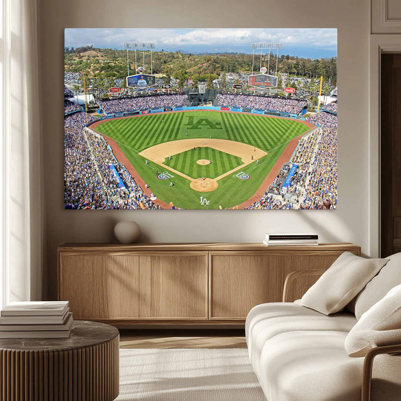 -Citi Field Wall Art Print | 3-Panel New York Mets Baseball Stadium Canvas Print | Framed Sports
