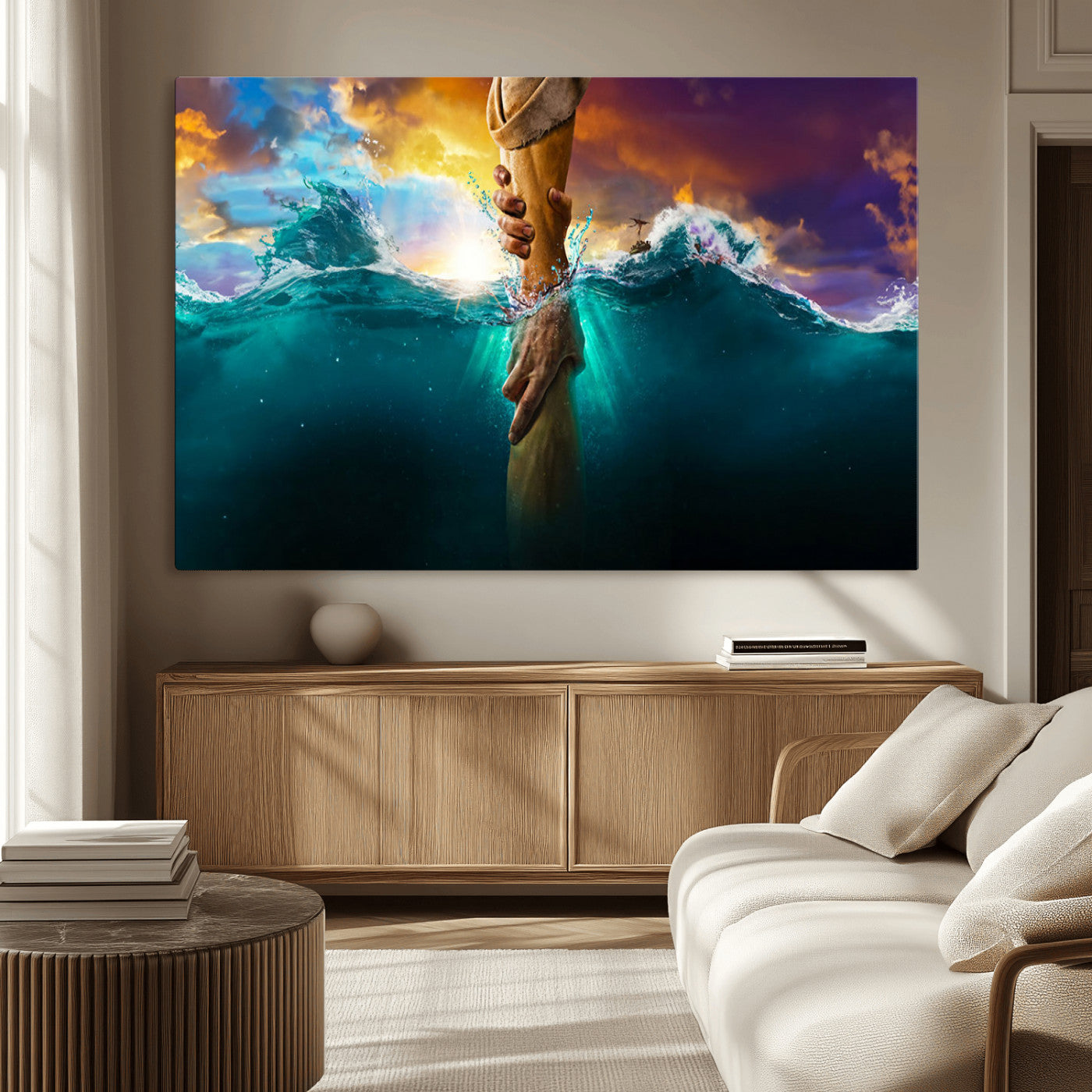 MGV-CV-36X24 - God Hand Wall Art Canvas Print