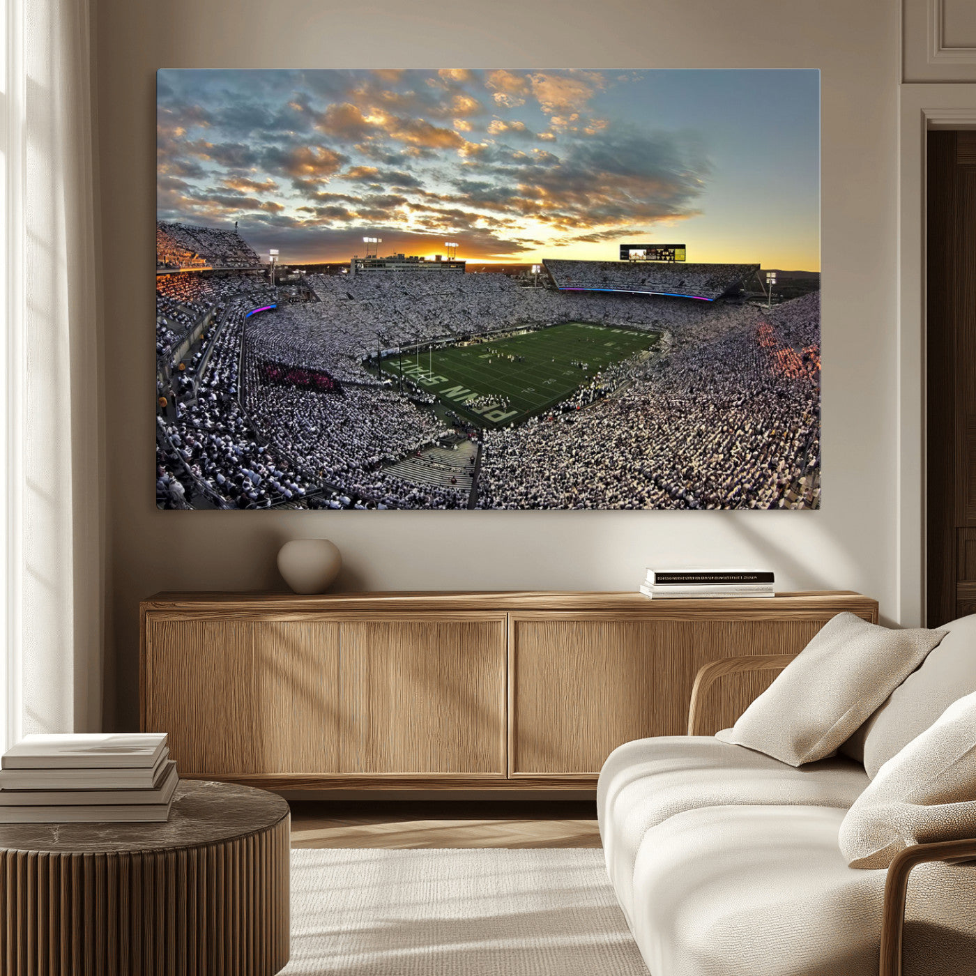 MGV-CV-36X24 - Beaver Stadium Wall Art - Penn State Stadium Wall Art | Penn Nittany Lions Football Match for Sport