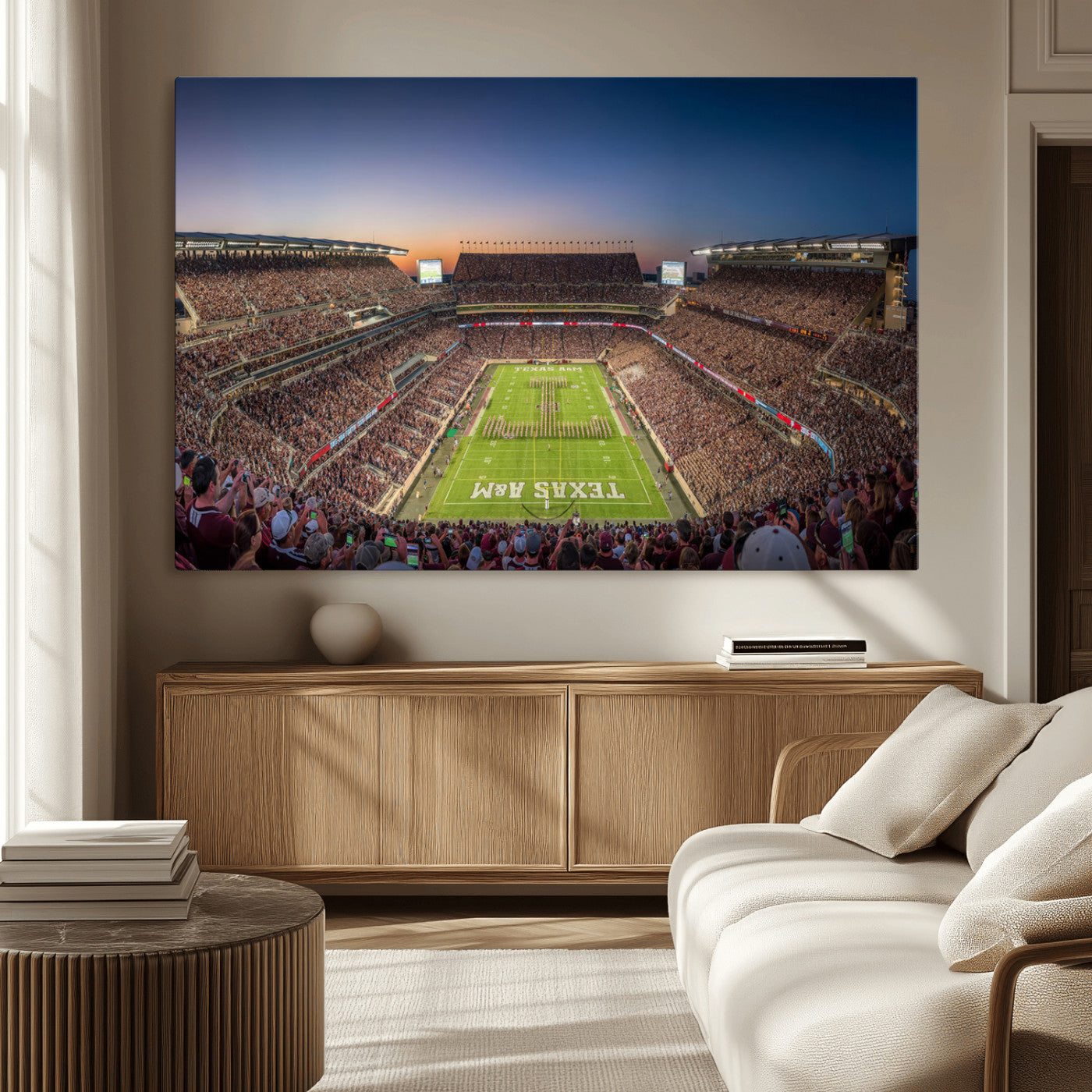 MGV-CV-36X24 - Kyle Field Wall Art Print | Large Texas A&M Aggies Football Canvas Print for Sports Enthusiasts |