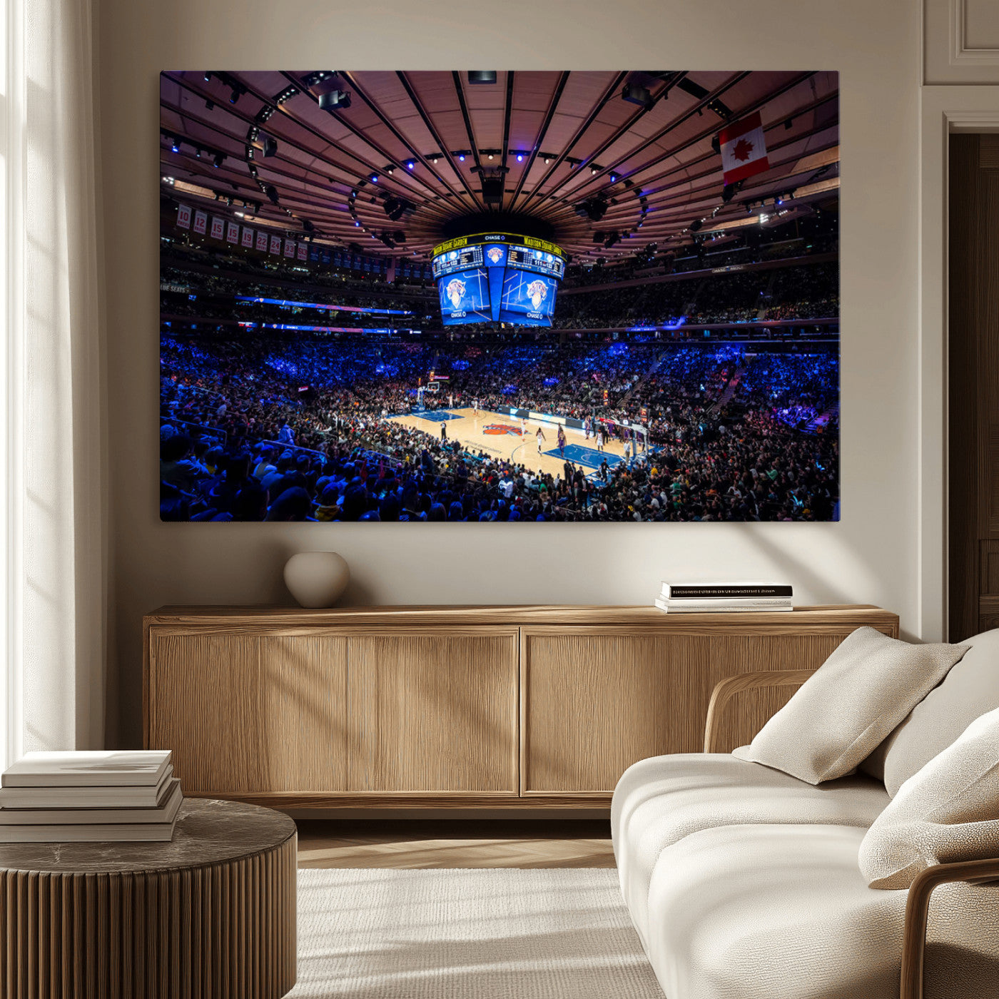 MGV-CV-36X24 - Madison Square Garden Basketball Print Canvas- Madison Square Garden Basketball Game Triple Canvas