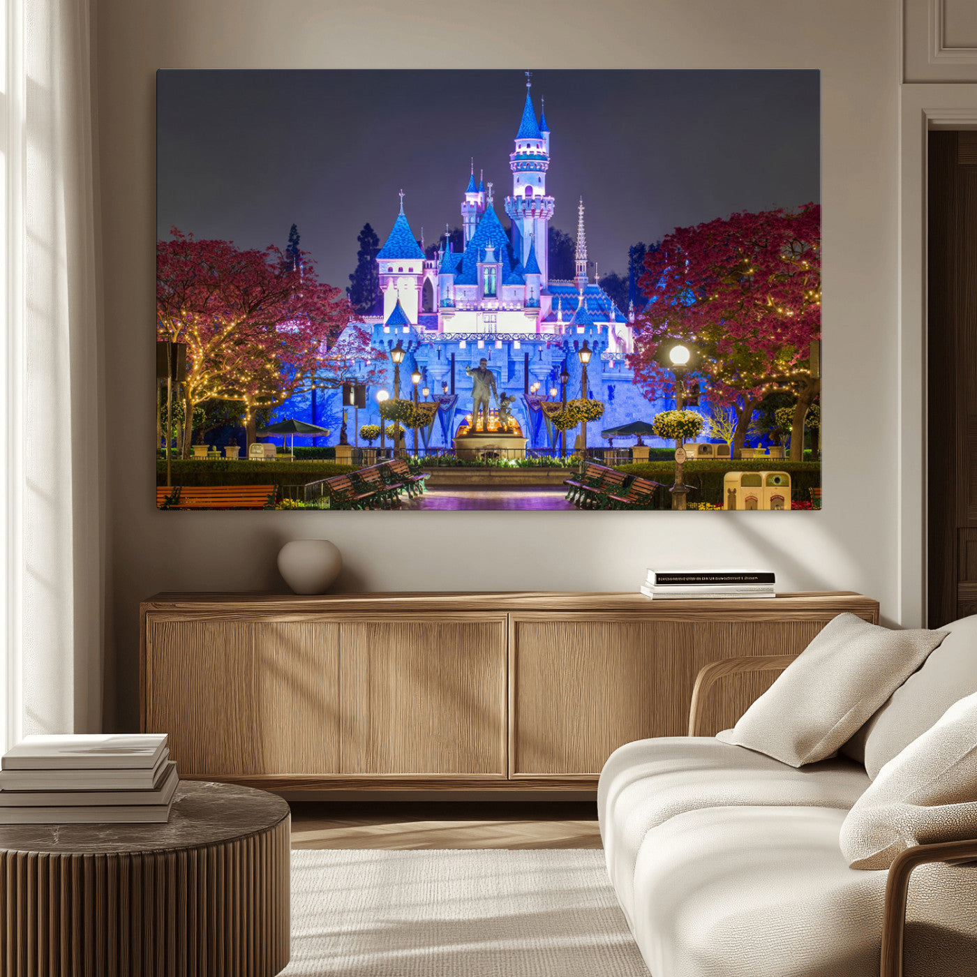 66710-MGV-CV-36X24-Large Disney Castle Wall Art Canvas Print - Magic Kingdom Kids Room Decoration Disney World
