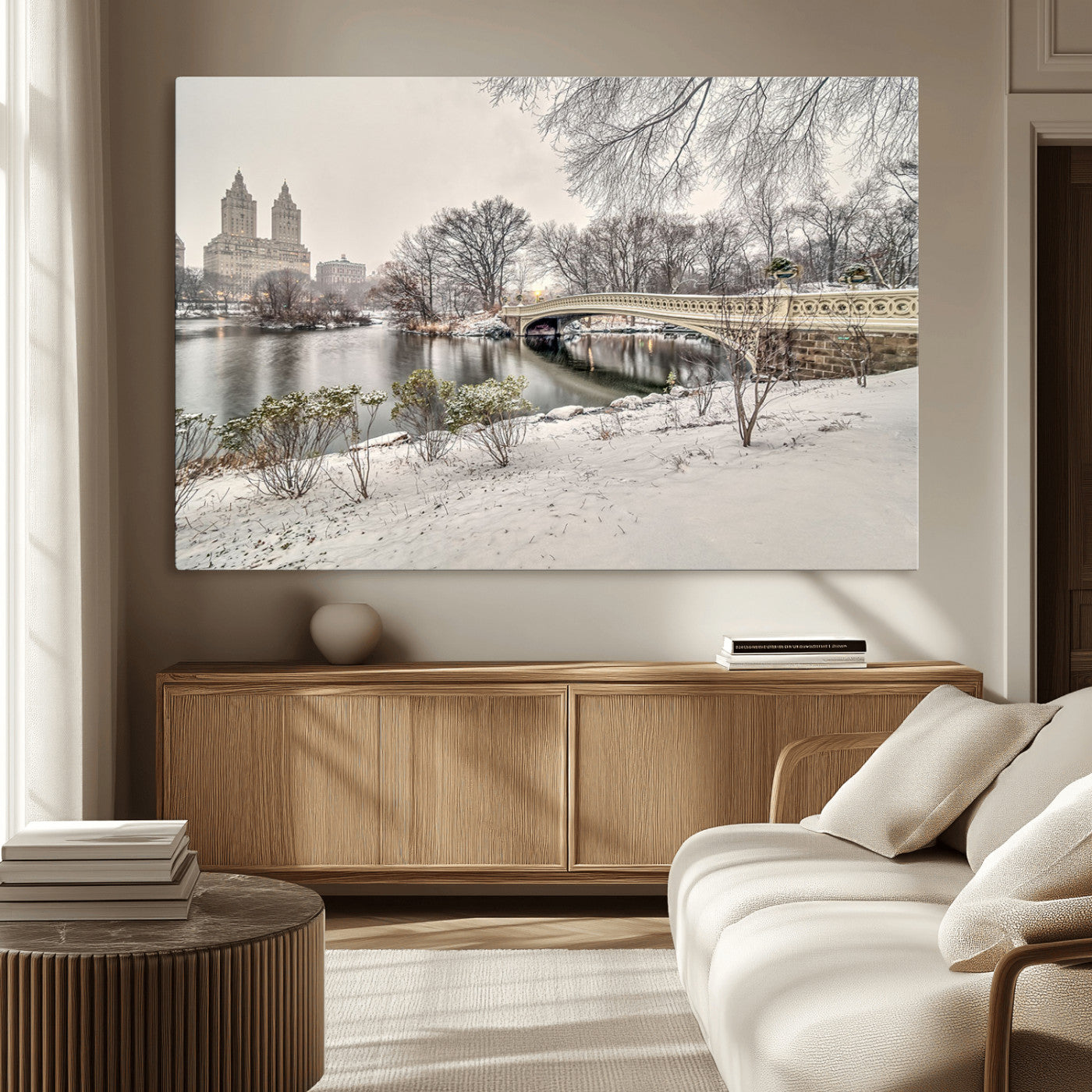 MGV-CV-36X24 - The Bow Bridge in Central Park Canvas, The Bow Bridge Canvas Print