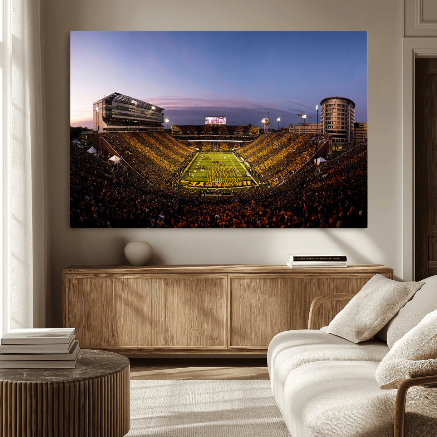 MGV-CV-36X24 - Iowa Hawkeyes Kinnick Stadium Wall Art Canvas Print, Framed Iowa Hawkeyes Kinnick Stadium Canvas