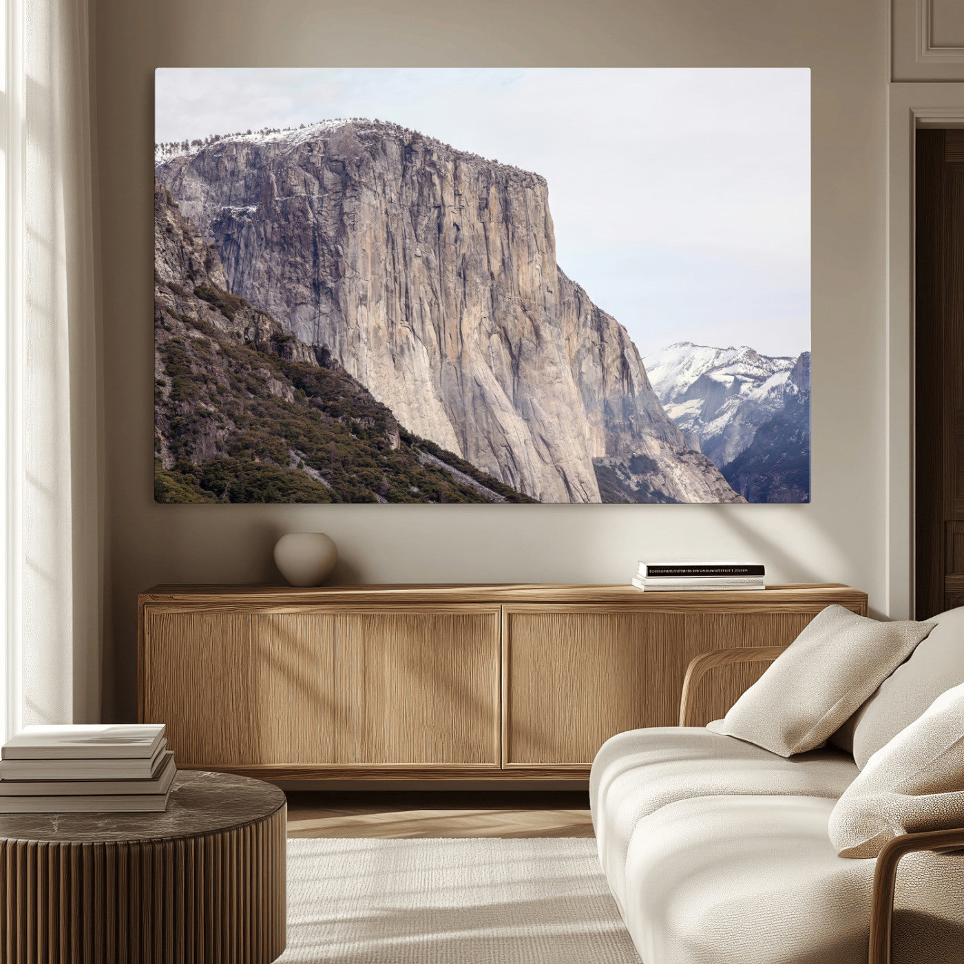 74506434-MGV-CV-36X24 - El Capitan Yosemite Mountain Wall Art – Yosemite Cliff Canvas Print, Rugged Terrain and Timeless Wilderness Decor for Office, Living Room or Cabin