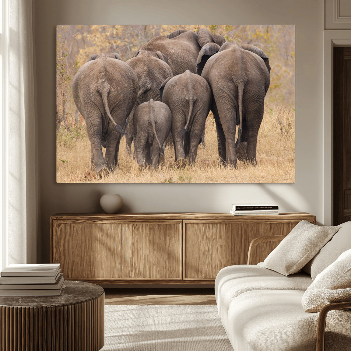 MGV-CV-36X24 - Wild Elephant Wall Art Canvas Print