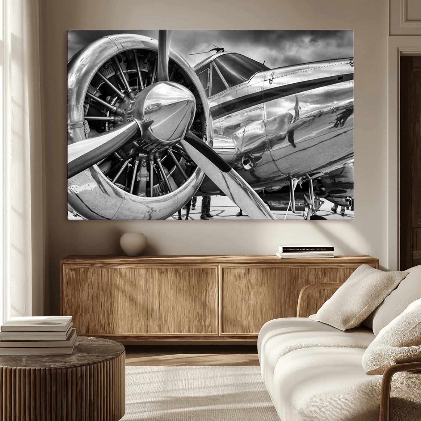 MGV-CV-36X24 - Vintage Antique Airplane Wall Art Canvas Print