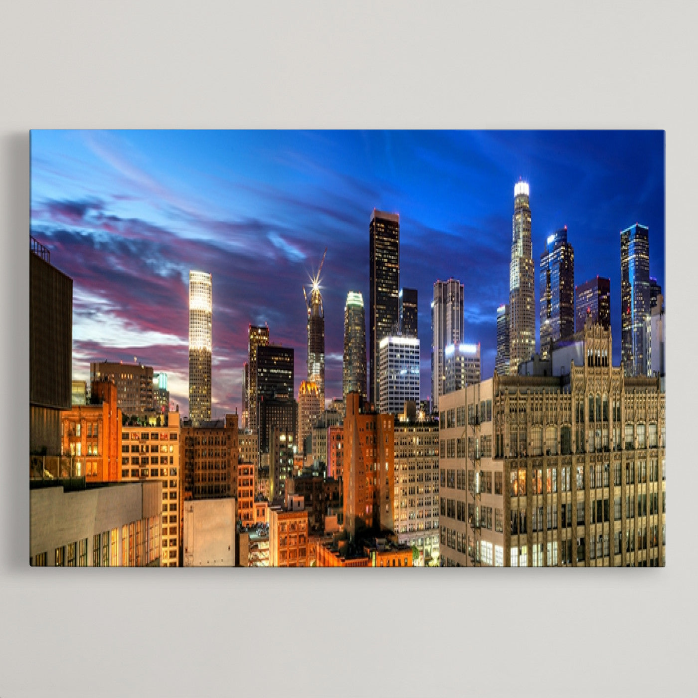 39051-MGV-CV-36X24-Los Angeles Night Wall Art Canvas Print