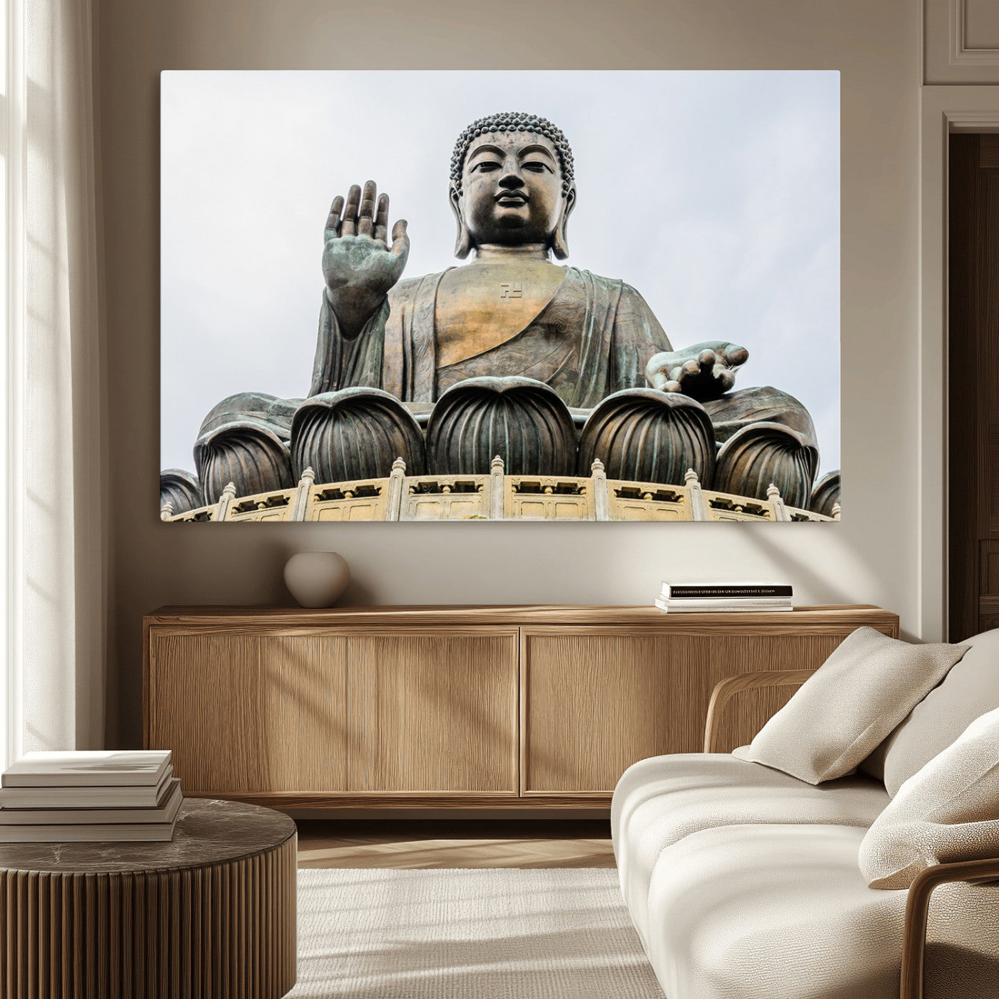 MGV-CV-36X24 - Buddha Statue Wall Art Canvas Print