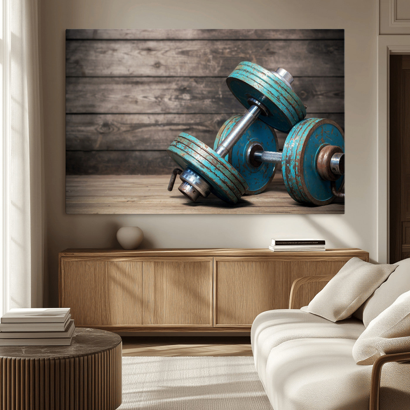 MGV-CV-36X24 - Dambell and Sport Wall Art Canvas Print
