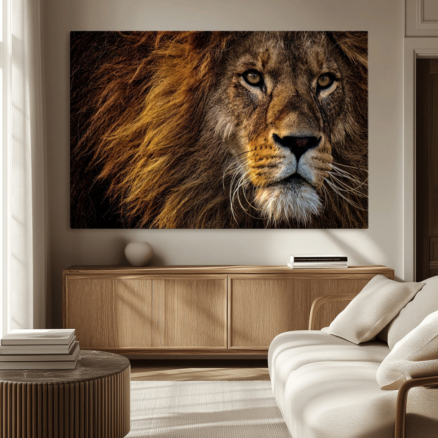 MGV-CV-36X24 - Mighty Lion Wall Art Animal Canvas Print