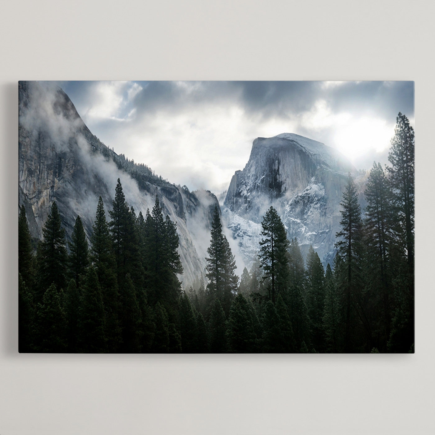 98725-MGV-CV-36X24-Wall Art Foggy Forest Landscape Canvas Print
