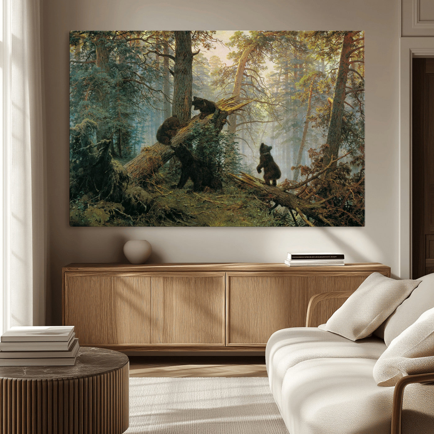 MGV-CV-36X24 - Grizzly Bear Cubs Wall Art Canvas Print