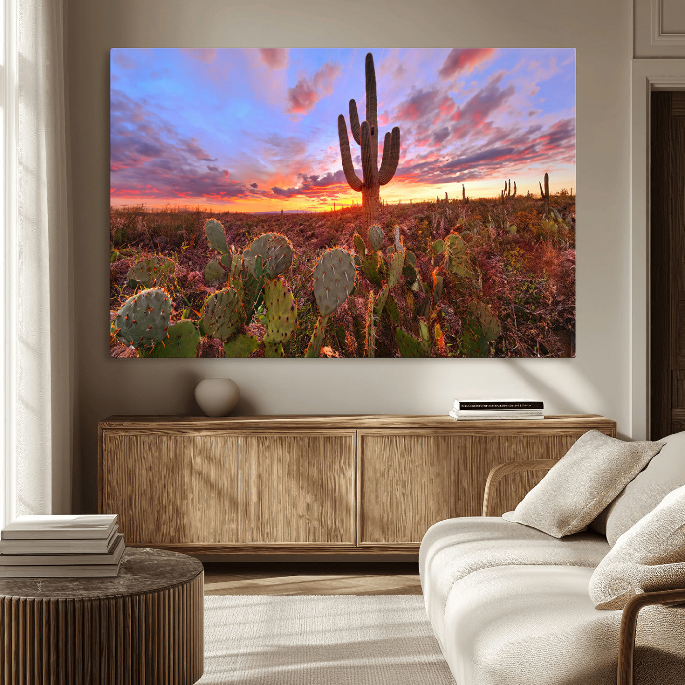 MGV-CV-36X24 - Arizona Desert Sunset Wall Art Canvas Print