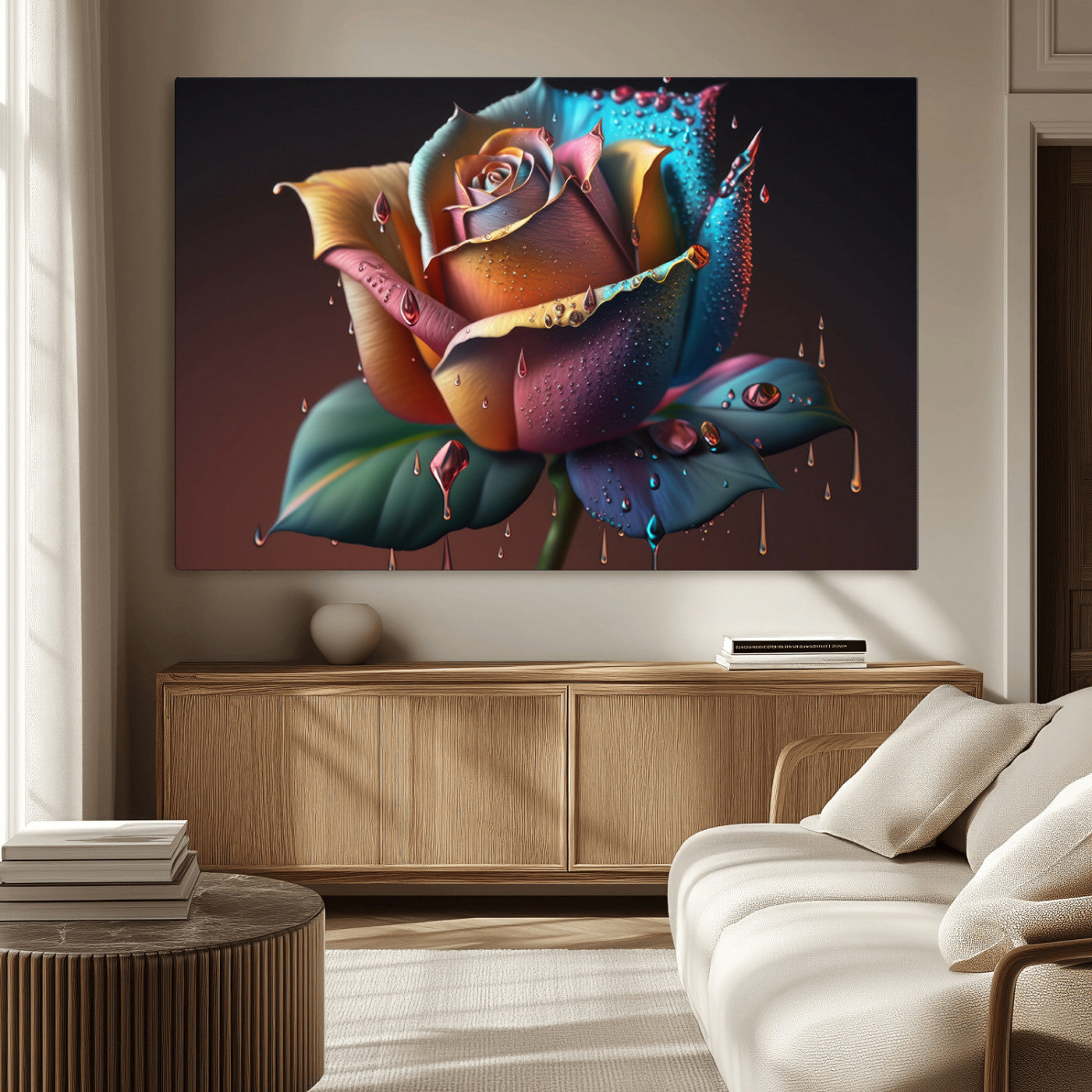 MGV-CV-36X24 - Abstract Rose Wall Art Canvas Print