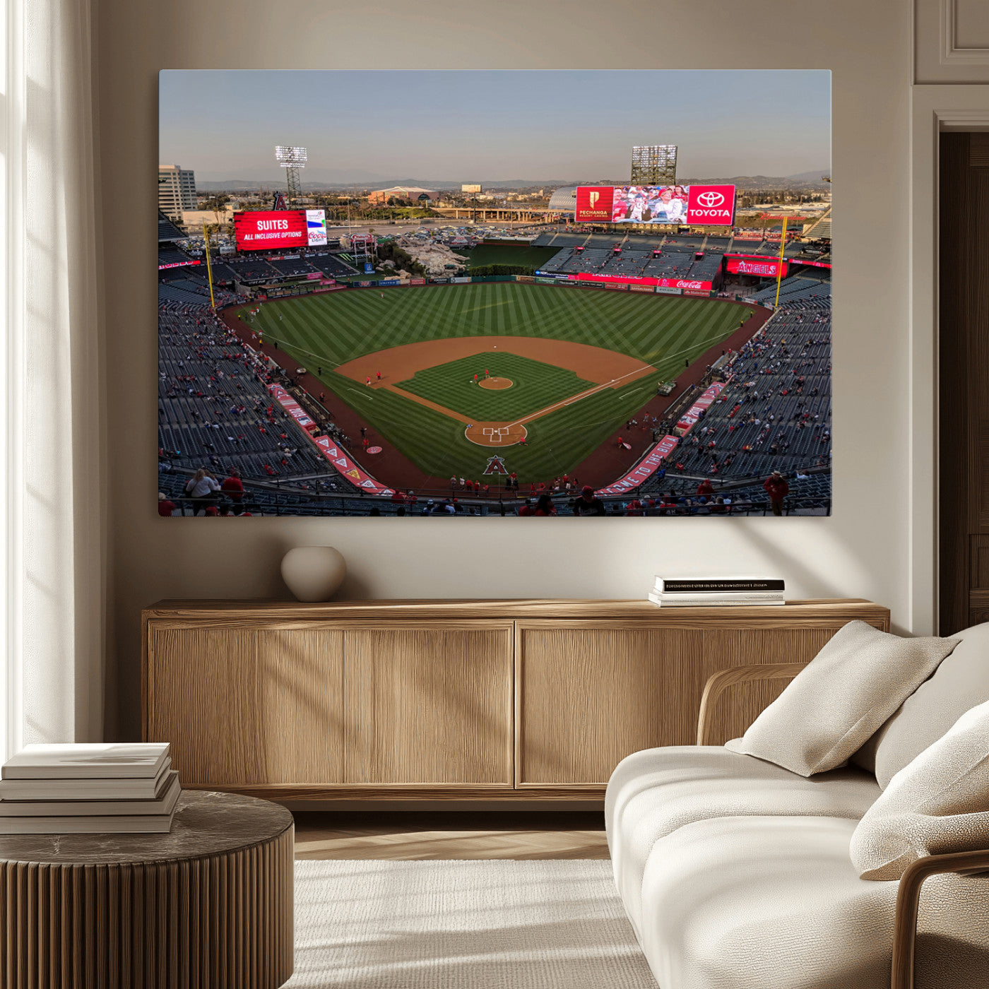 -Los Angeles Angels Baseball Canvas Print - Anaheim Angel Stadium Wall Art Canvas Print