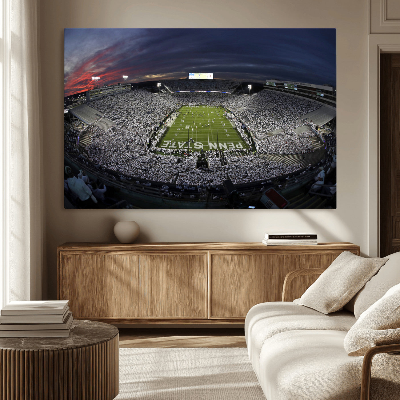 MGV-CV-36X24 - Penn State University Nittany Lions Football Team Print - University Park Beaver Stadium Wall Art