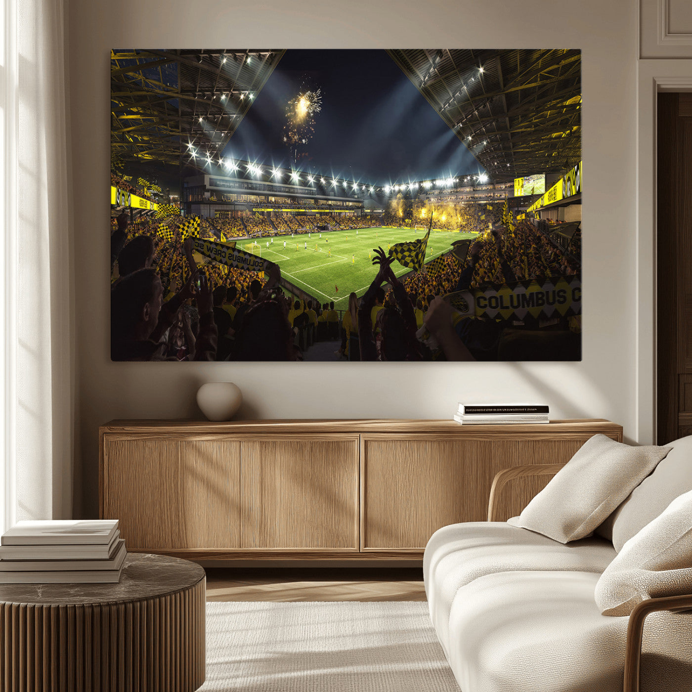 MGV-CV-36X24 - Columbus Crew Soccer Team Print - Columbus Crew Stadium Wall Art Canvas Print