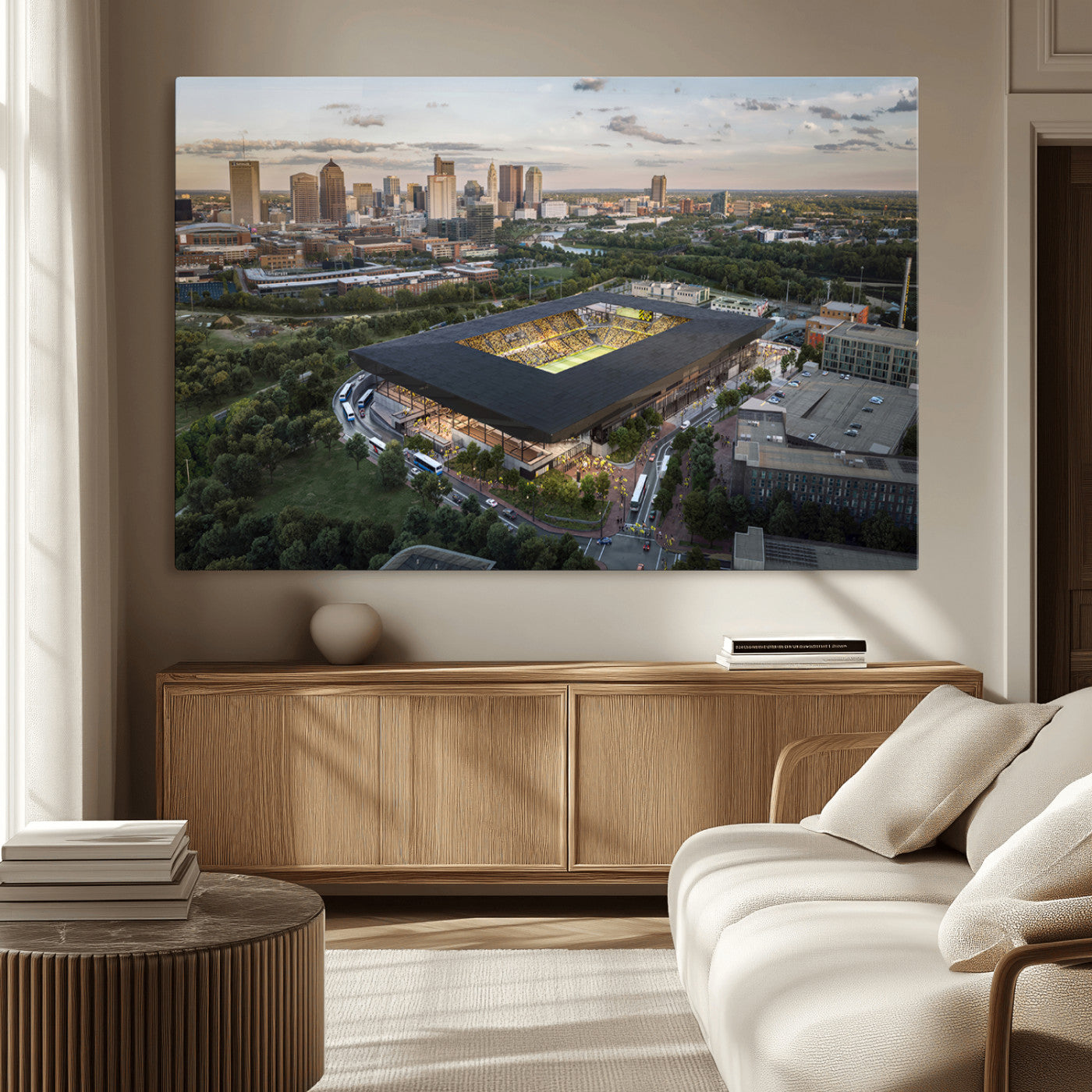 MGV-CV-36X24 - Columbus Crew Soccer Team Print - Columbus Crew Stadium Wall Art, Columbus Crew Soccer Wall Art