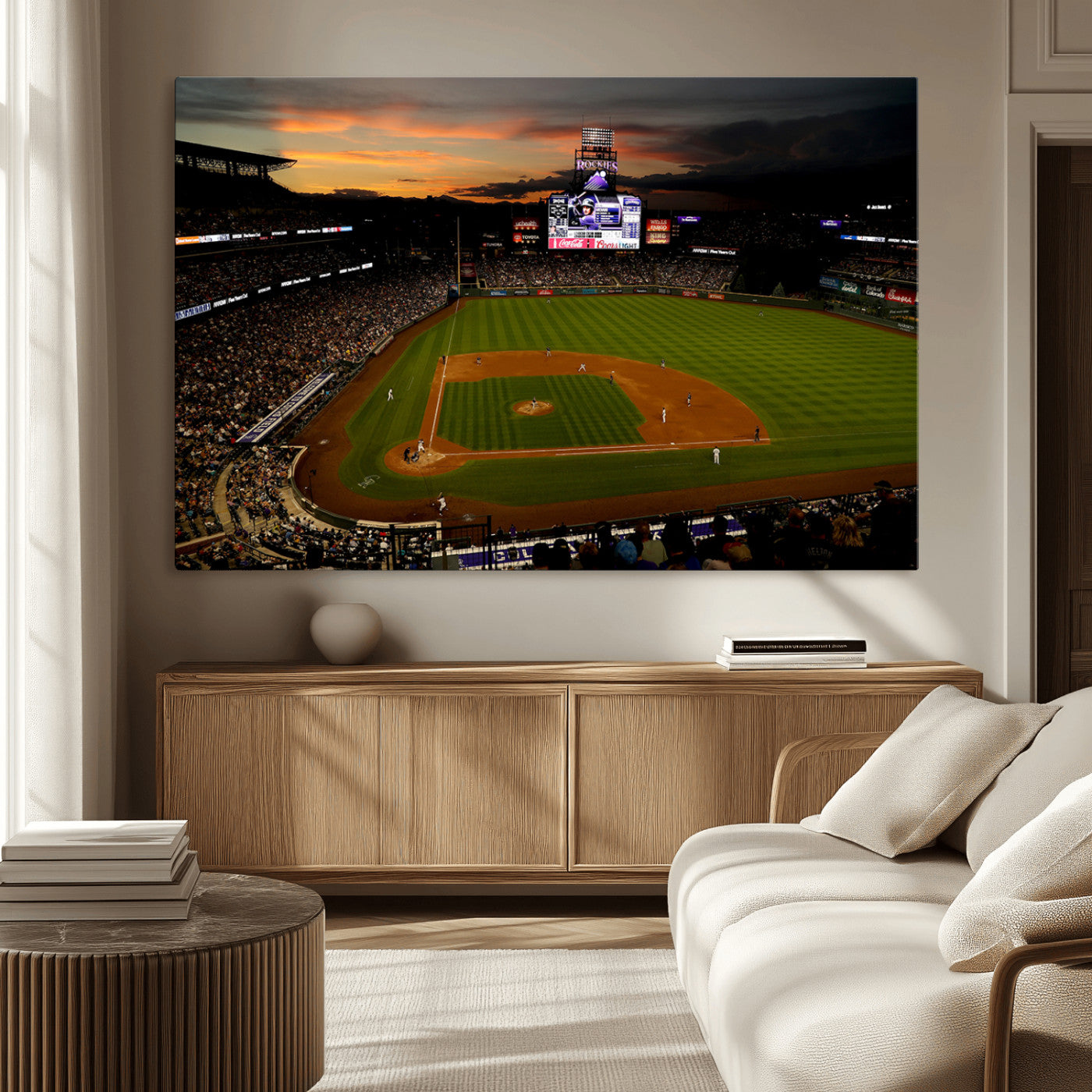 MGV-CV-36X24 - Colorado Rockies Coors Field Wall Art Canvas Print - MLB Baseball Stadium