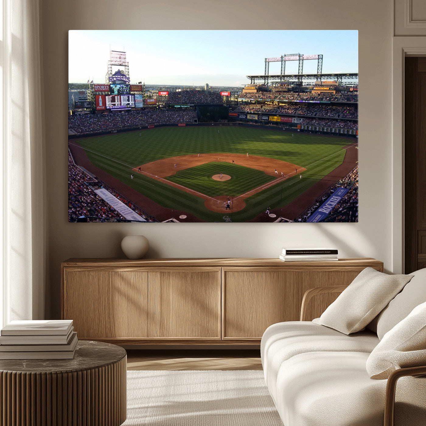 MGV-CV-36X24 - Colorado Rockies Coors Field Wall Art Canvas Print - MLB Baseball Stadium