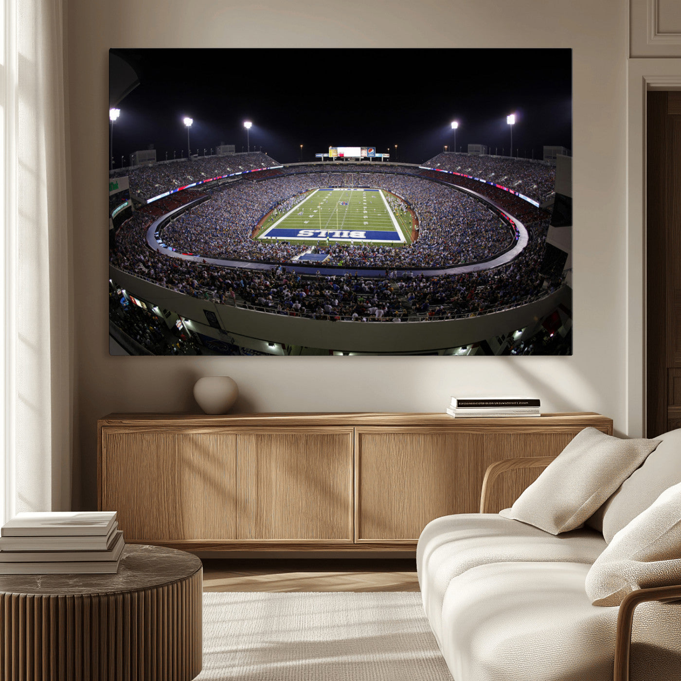 MGV-CV-36X24 - Buffalo Bills NFL Football Team Print - Buffalo Highmark Stadium Wall Art Canvas Print