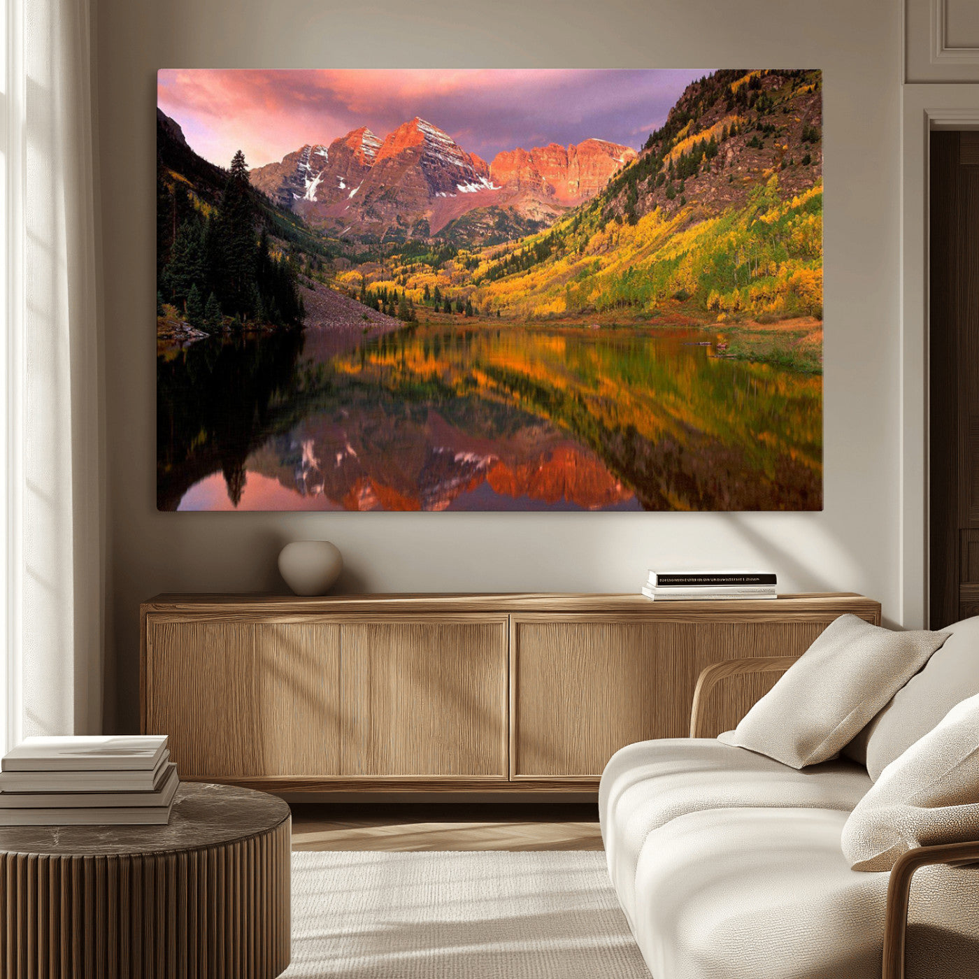 MGV-CV-36X24 - Colorado Rockies Mountain Sunset Wall Art | Ready to Hang and Framed | Scenic Nature Landscape