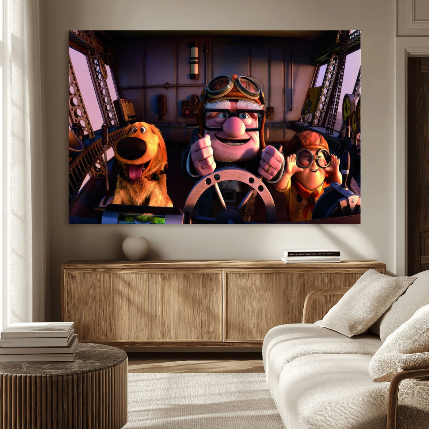 MGV-CV-36X24 - Carl Russel And Dog, Movie Up Poster, Movie Up Wall Art, Movie Up Poster Print, Carl