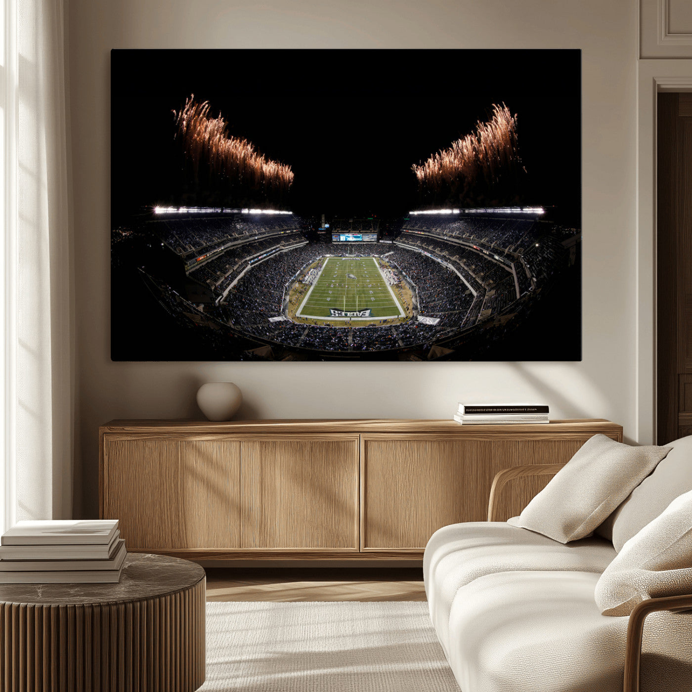 MGV-CV-36X24 - Eagles Field Stadium Wall Art | Philadelphia Eagles Football Team Print - Philadelphia Lincoln