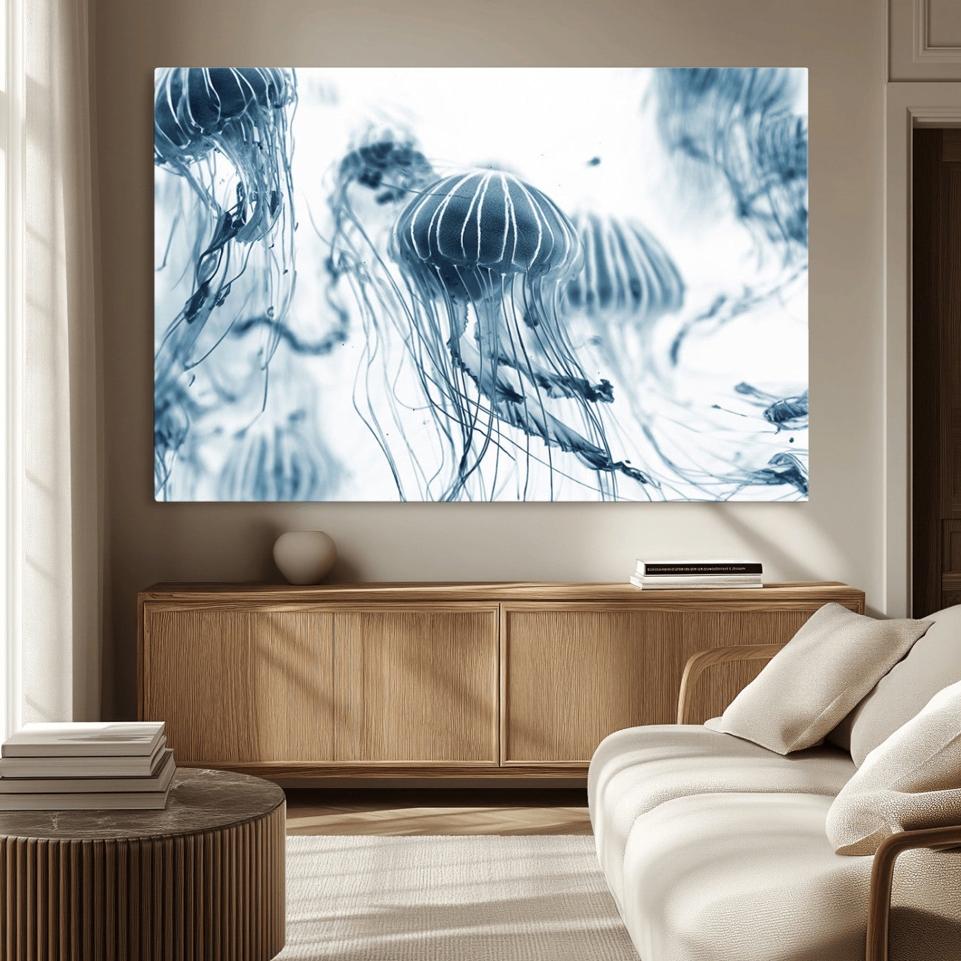 MGV-CV-36X24 - Abstract Jellyfish Canvas Print Wall Art