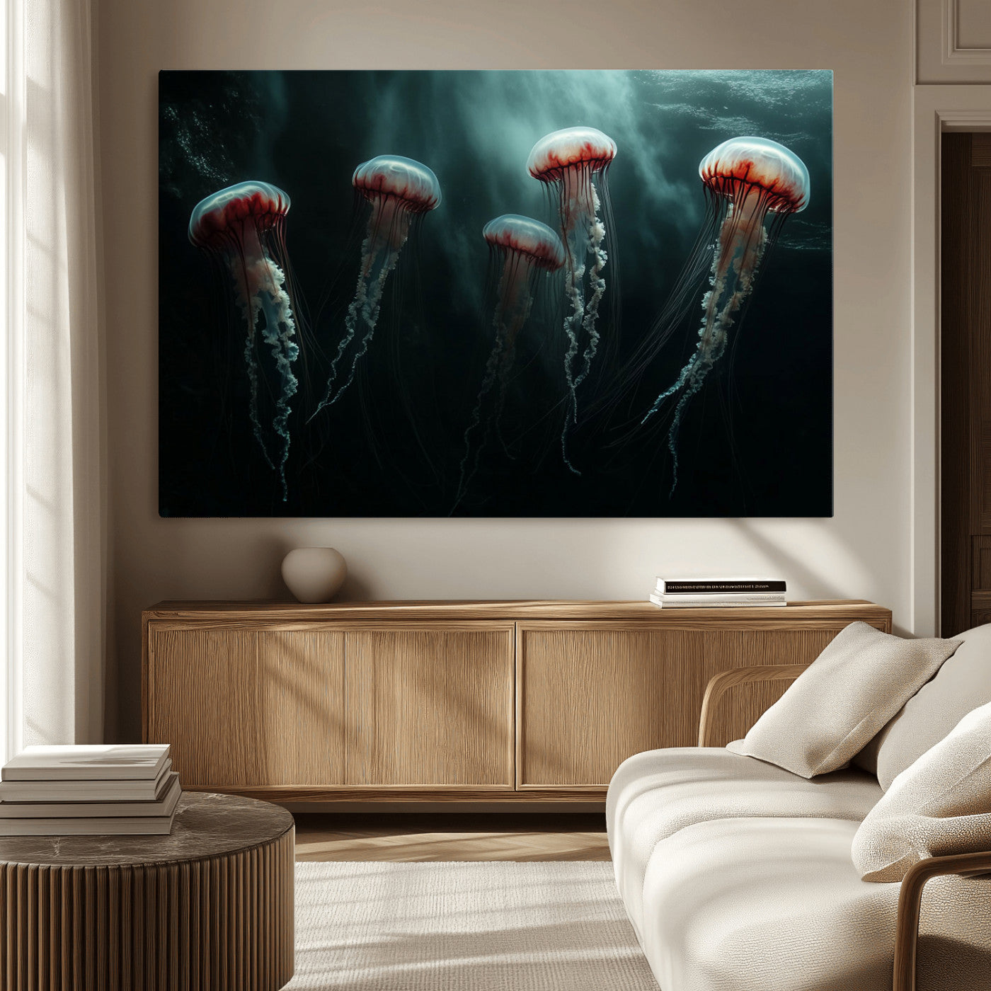 MGV-CV-36X24 - Abstract Jellyfish Wall Art Canvas Print