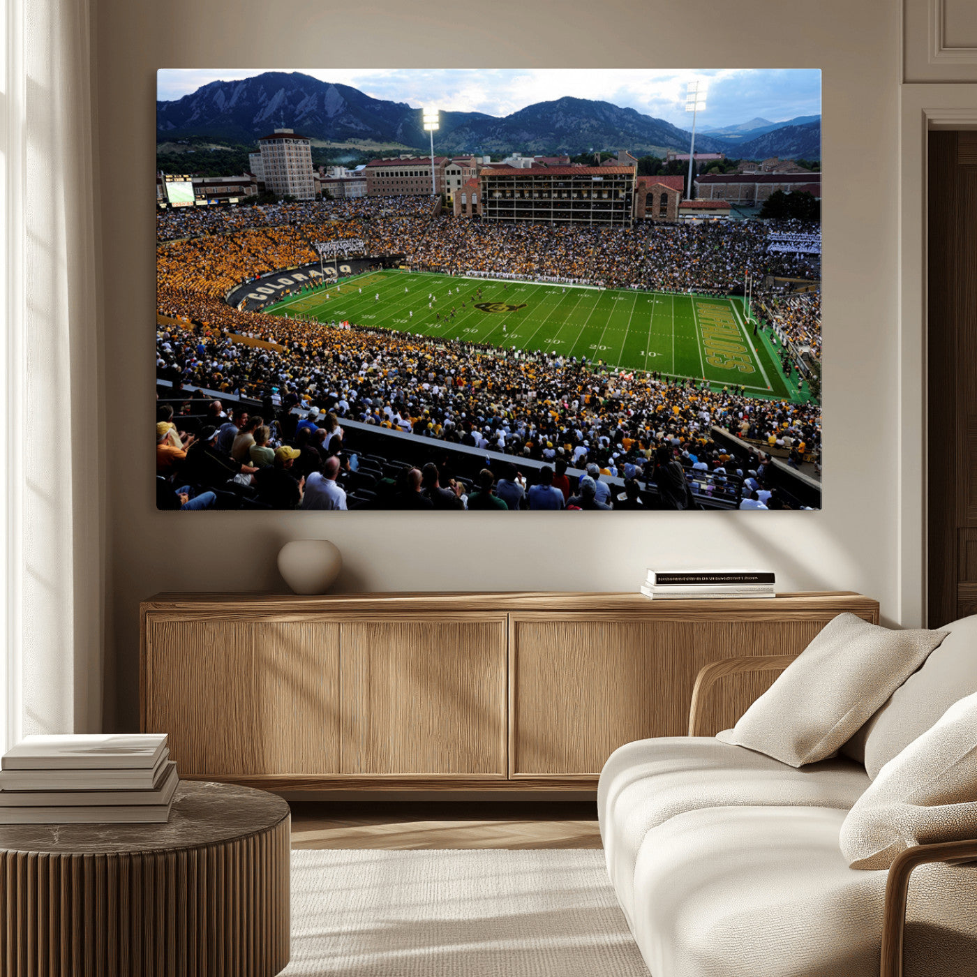 MGV-CV-36X24 - Folsom Field - University of Colorado Buffaloes Football Stadium Wall Art | Ready to Hang and Framed