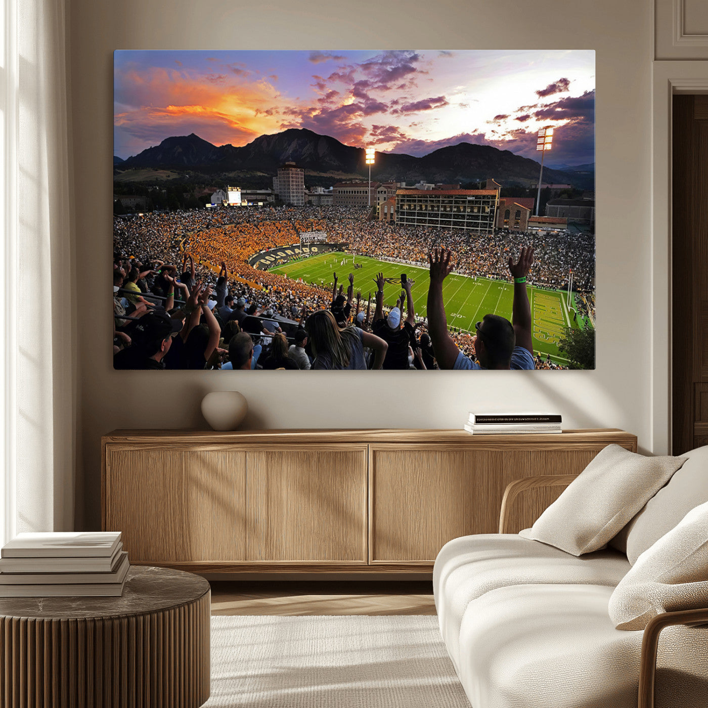 MGV-CV-36X24 - Folsom Field - University of Colorado Buffaloes Football Stadium Wall Art, Colorado Buffaloes Wall