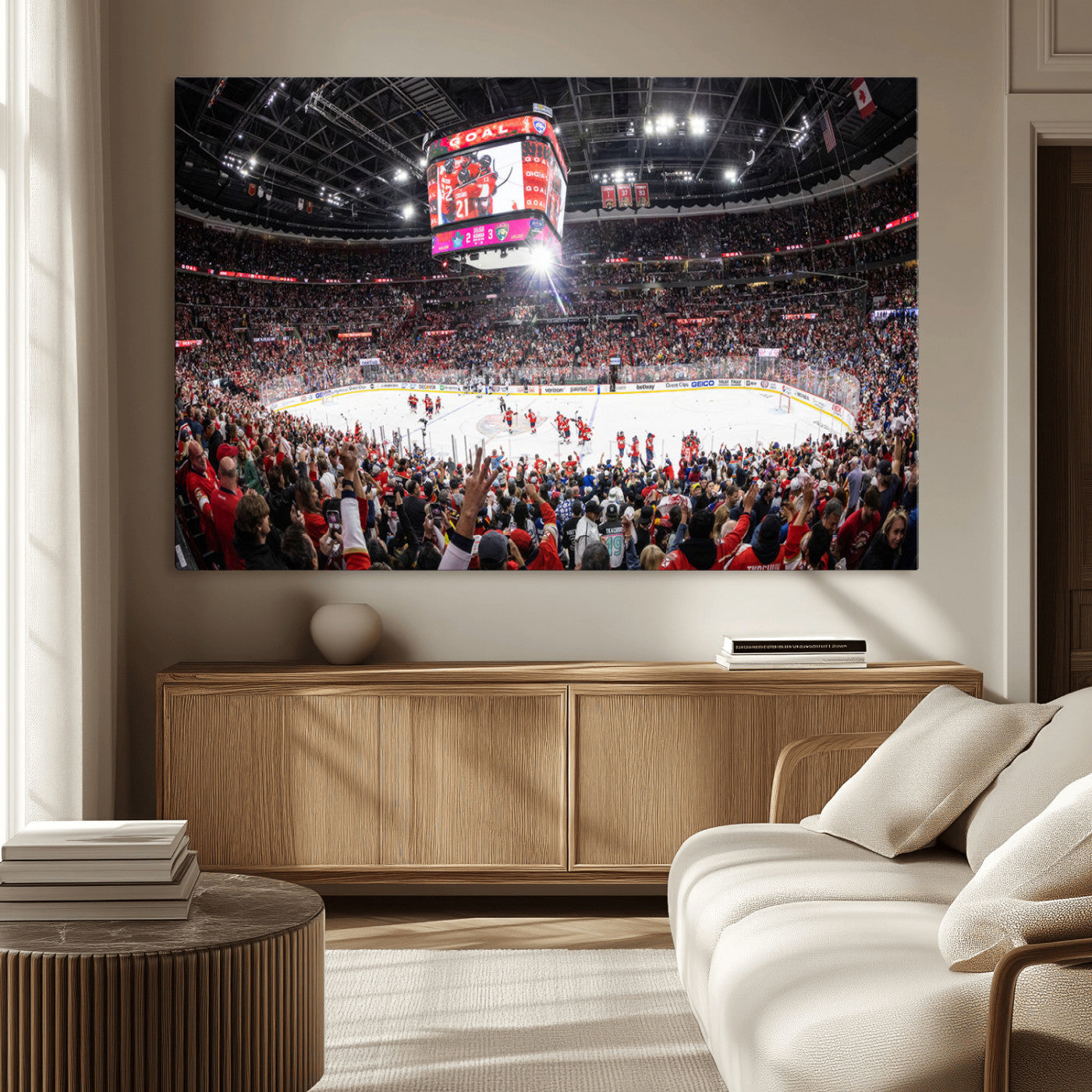 MGV-CV-36X24 - Amerant Bank Arena Wall Art Canvas Print - Basketball Arena Stadium Print