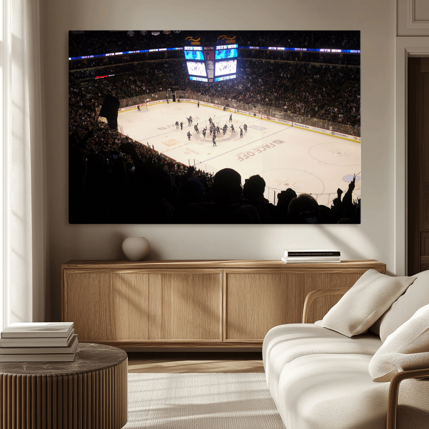 MGV-CV-36X24 - Canada Life Centre Wall Art | Winnipeg Jets Hockey Team Print Canvas | Ready to Hang | Winnipeg Wall