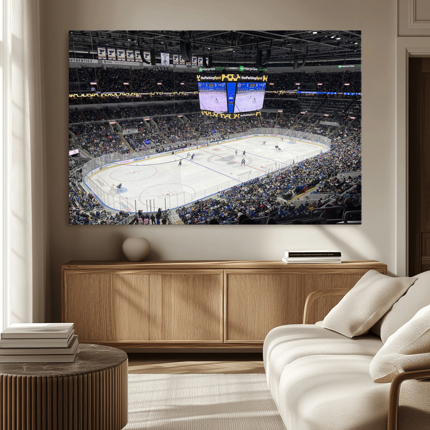 MGV-CV-36X24 - Enterprise Center Missouri St. Louis Blues Hockey Stadium Wall Art Canvas Print