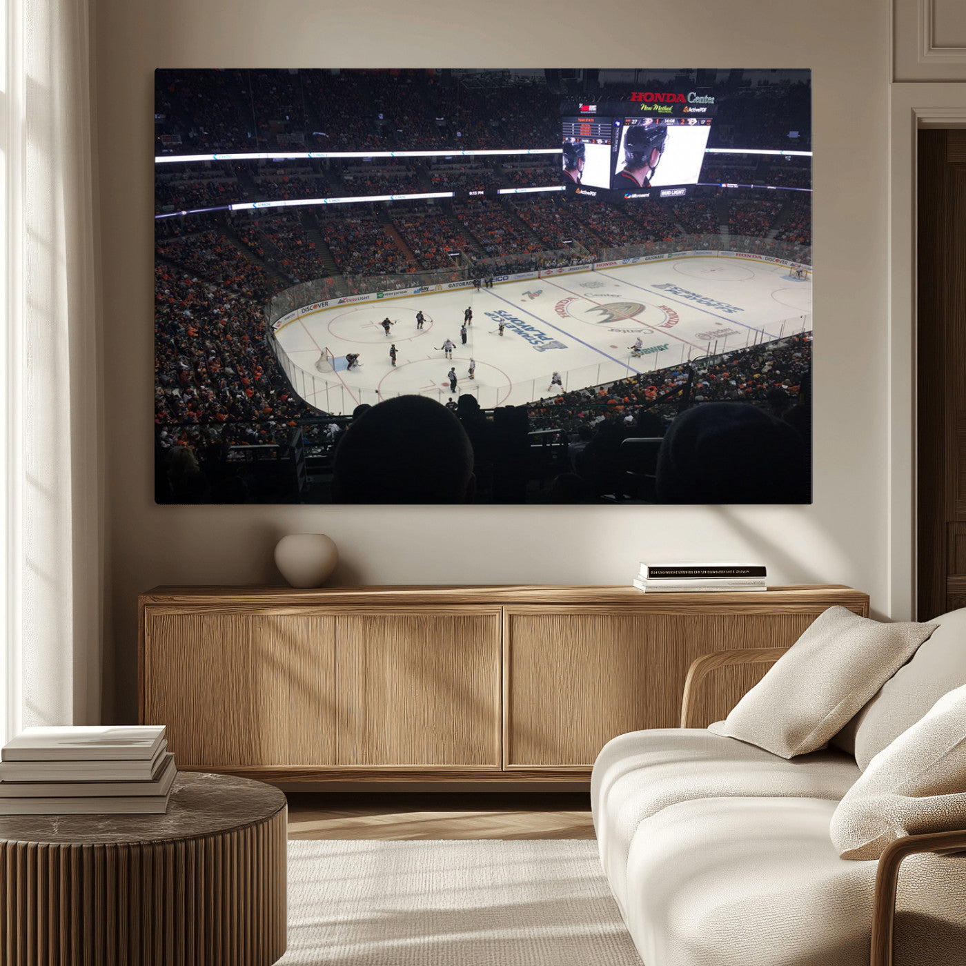 MGV-CV-36X24 - Honda Center California Anaheim Ducks Hockey Stadium Wall Art, Honda Center California Stadium Wall
