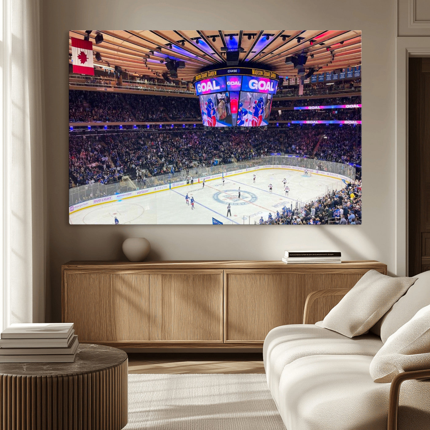 MGV-CV-36X24 - Madison New York Rangers Hockey Stadium Wall Art Canvas Print