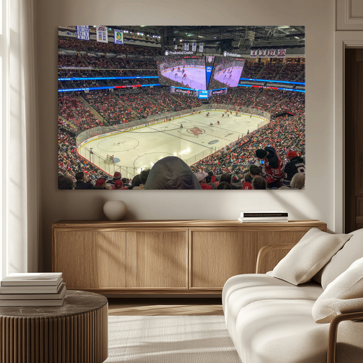 MGV-CV-36X24 - Prudential Center Newark New Jersey Devils Hockey Stadium, New Jersey Devils Hockey Stadium Canvas