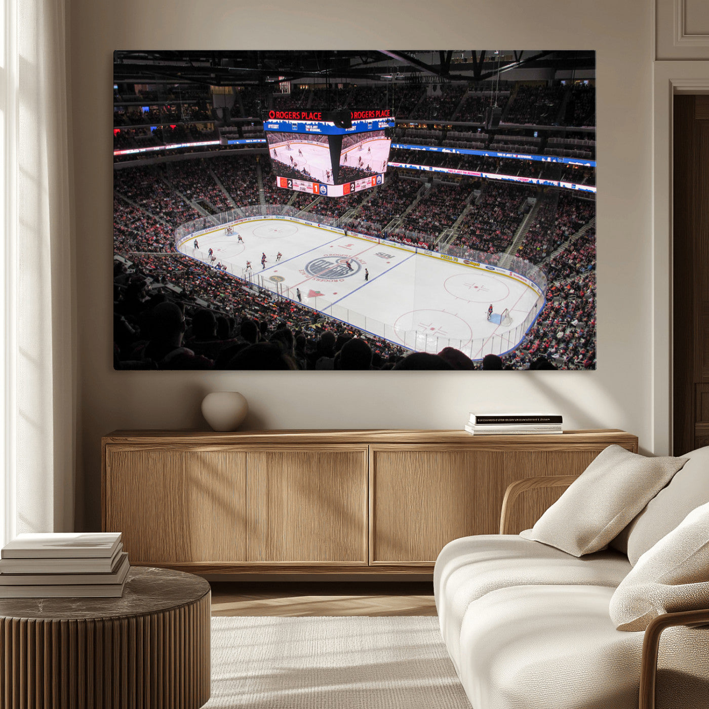 MGV-CV-36X24 - Rogers Place Edmonton Oilers Ice Hockey Stadium Wall Art, Rogers Place Edmonton Oilers Wall Art
