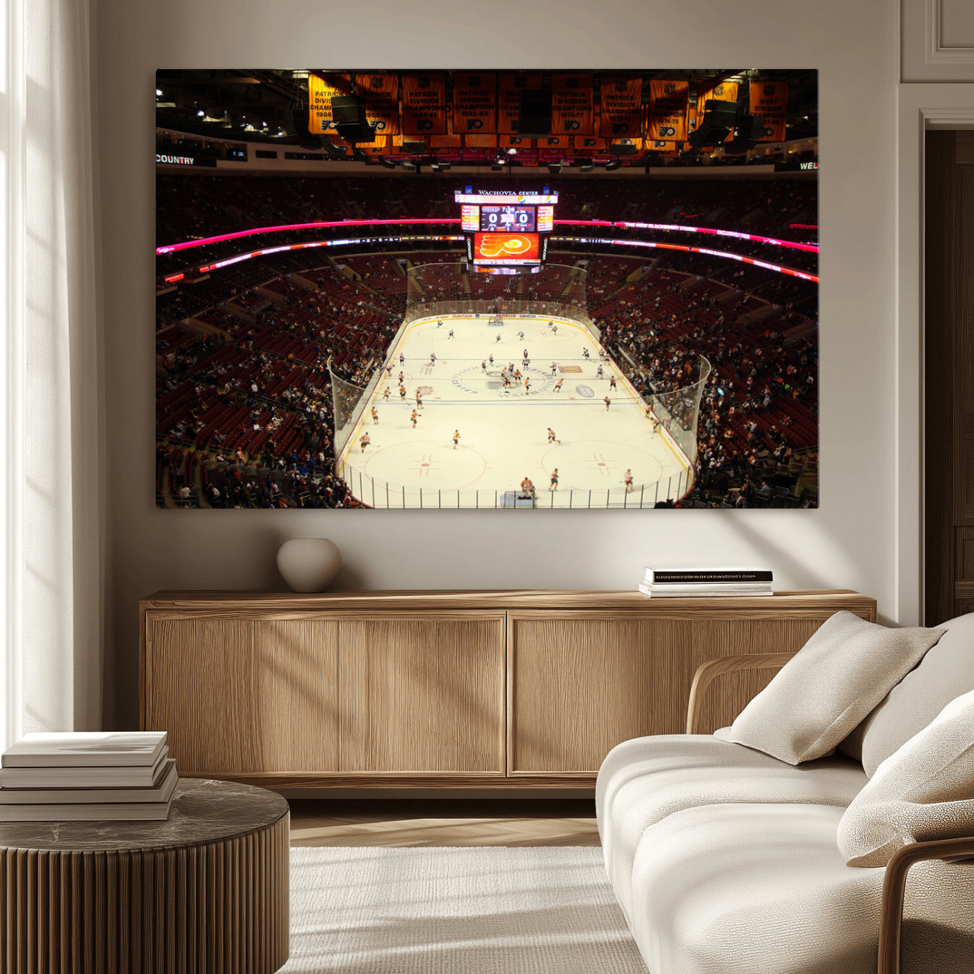 MGV-CV-36X24 - Wachovia Center Priort of Lyers Game Ice Hockey Stadium Canvas Print, Lyers Game Ice Hockey Stadium